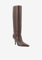 Paris Texas Rose 95 Knee-High Leather Boots Brown PX2034XVT01EBANO_Ebano_70333375