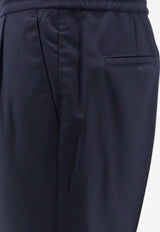 Brunello Cucinelli Drawstring Waist Wool Pants Blue ME226E1710C334_BLUCOLORATO_70014751