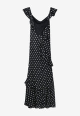Self-Portrait Polka Dots Maxi Dress Black SS26176XBBLACK_BLACK_70224466