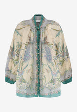 Zimmermann Indra Embellished Printed Blouse Multicolor 4538TSS262CSCFL_Cream Floral_70224493