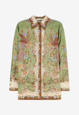 Zimmermann Indra Floral Print Shirt Multicolor 8686TSS262KHSF_Khaki Floral_70224503