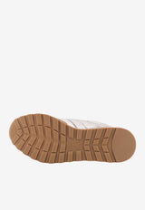 Brunello Cucinelli Suede and Laminated Leather Low-Top Sneakers Gray MZFAG3325C8755_TITANIUM_70014734