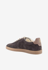 Brunello Cucinelli Suede Leather Low-Top Sneakers Gray MZUMGLJ336CLV06_PEPEBISONTELAVAGNA_70014816