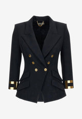 Elisabetta Franchi Double-Breasted Slim Blazer Black GI26866E2110_Black_70224427