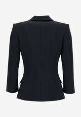 Elisabetta Franchi Double-Breasted Slim Blazer Black GI26866E2110_Black_70224427