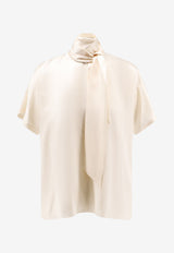 Brunello Cucinelli Fold-Over High Neck Top Cream MB179B1S24C7925_PANAMA_70014788