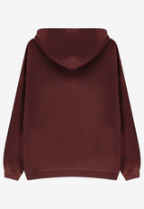 Golden Goose DB Logo Print Oversized Faded Hoodie Burgundy GUP02712P00241440233_WINDSOR WINE_66335984