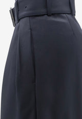 Golden Goose DB Demetra High-Waist Belted Shorts Blue GWP00983P00062050486_DARK BLUE_66335986