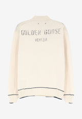 Golden Goose DB Ribbed Knit Distressed Polo Sweater Beige GMP02822P00267411560_HERITAGE WHITE_66336013
