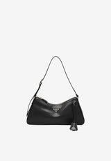 Prada Large Aimée Shoulder Bag Black 1BC303OOO2ZUC/T_PRADA-F0002