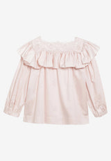 Chloé Embroidered Ruffle Blouse Pink CH26AHT68053/T_CHLOE-6C0