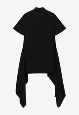 Alaïa Mock-Neck Draped Mini Dress Black AA9R3151W201DVI/T_ALAIA-995