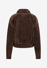 Saint Laurent Vintage Suede Bomber-Style Jacket Brown 785562YC2AY/T_YSL-2372