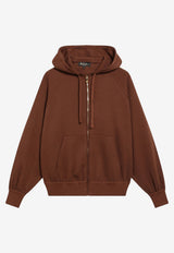 Loro Piana Viera Zip-Up Hooded Sweatshirt Brown FRW1136CO/T_LORO-P0B2