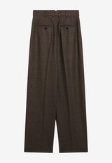 Loro Piana Wool Checked Tailored Pants Brown FRW0340WO/T_LORO-F8GY