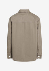 AMI PARIS Ami De Coeur Buttoned Shirt Taupe UJK897UDE0126/S_AMI-A036