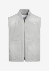 Maison Margiela Vintage Paint-Effect Vest Gray S50FB0122M35926/T_MARGI-962