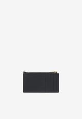 Saint Laurent Quilted Leather Cassandre Cardholder Black 607915BOW01/T_YSL-1000