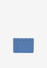 Matelassé Logo Plaque Leather Cardholder
