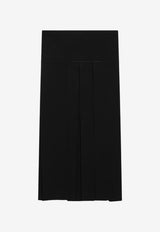 Alaïa Pleated Silk Midi Skirt Black AA9J2584K224DPL/T_ALAIA-995