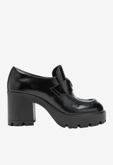 Prada 55 Brushed Leather Pumps Black 1D563O085055/T_PRADA-F0002