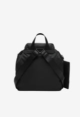 Prada Triangle Logo Re-Nylon and Saffiano Backpack Black 1BZ811OTMRV44/T_PRADA-F0002