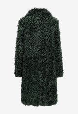 Prada Wide-Collar Shearling Coat Green 56A261OOO6159/T_PRADA-F077U