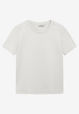 S Max Mara Nancy Embroidered Logo T-shirt Light Beige SMMNANCYCO/S_MAXS-003