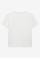S Max Mara Nancy Embroidered Logo T-shirt Ecru SMMNANCYCO/S_MAXS-002