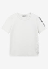 S Max Mara Nancy Embroidered Logo T-shirt Ecru SMMNANCYCO/S_MAXS-002