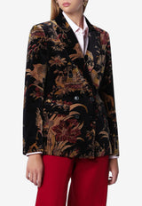 Etro Double-Breasted Printed Velvet Blazer Multicolor WRCA001099SAE1B/T_ETRO-X0813