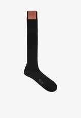 Loro Piana Sottile Ribbed Socks Black FAQ0936WO/T_LORO-8000