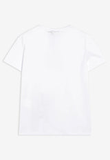 S Max Mara Edile Logo Print T-shirt White SMMEDILECO/S_MAXS-007