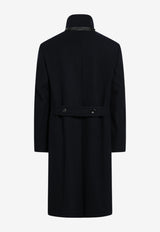 Tom Ford Double-Breasted Buttoned Coat Midnight Blue OCL007FMW064/T_TOM-UCD