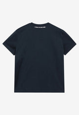S Max Mara Edile Logo Print T-shirt Blue SMMEDILECO/S_MAXS-006