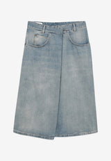 Maison Margiela Midi Wrap Panel Denim Skirt Blue S51ME0066M30034/T_MARGI-962
