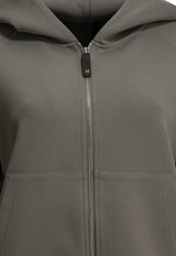 S Max Mara Marea Zip-Up Hooded Sweatshirt Gray 2629926021600SMMMAREA001_c5d416d5-5246-42d6-90d5-9d2ce1eab80c