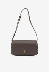 AMI PARIS Small Paris Paris Leather Shoulder Bag Brown ULL719.AL0208A236_666a9755-8743-47b4-830f-6ee581feffc1
