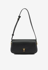 AMI PARIS Small Paris Paris Leather Shoulder Bag Black ULL719.AL02080015_02bd9ad7-3fa1-4f03-b3bc-04abaf1eba05