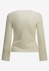 Max Mara Manto Long-Sleeved T-shirt White 2621366082600MXMMANTO001_e56b620d-134c-4383-9bd1-14bb469e667c