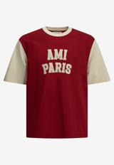 AMI PARIS Logo Print Crewneck T-shirt Red UTS418.JE0272A202_38eaf714-34af-49a9-a525-73f1e66f3edc