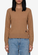 Burberry Janelle Sweater in Wool and Cashmere Beige 8127144--A1420