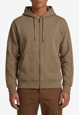 Burberry Finch Zip-Up Hooded Sweatshirt Brown 8130257--C5319