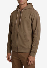 Burberry Finch Zip-Up Hooded Sweatshirt Brown 8130257--C5319