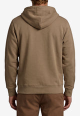 Burberry Finch Zip-Up Hooded Sweatshirt Brown 8130257--C5319