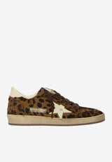 Golden Goose DB Ball Star Animal-Print Leather Sneakers Brown GWF00117-F008703-55655