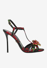 Dolce & Gabbana Keira 105 Rose Print Sandals Multicolor CR1959-A0745-HN6EJ