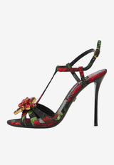 Dolce & Gabbana Keira 105 Rose Print Sandals Multicolor CR1959-A0745-HN6EJ