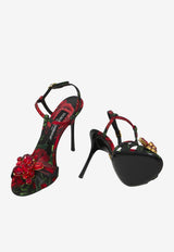 Dolce & Gabbana Keira 105 Rose Print Sandals Multicolor CR1959-A0745-HN6EJ