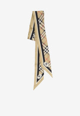 Burberry Silk Check Twill Ribbon Beige 8114238--A2021